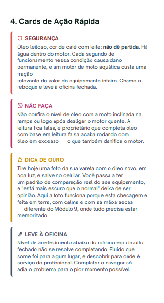 Página com os Cards de Ação Rápida
